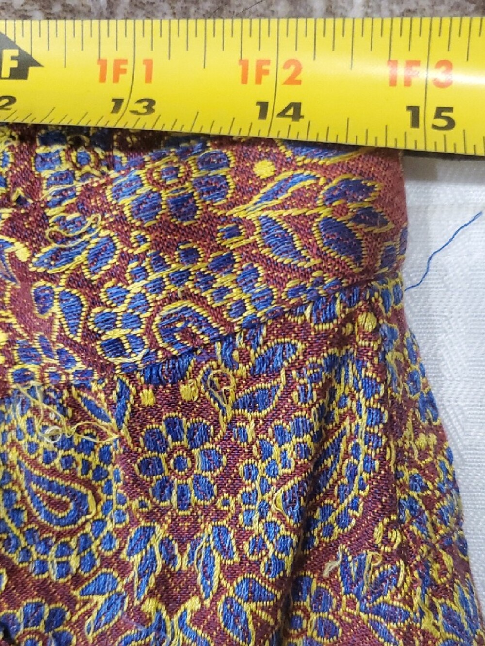 Boho Floral Border Chinos in Yellow & Brown - Picture 6 of 16